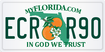 FL license plate ECRR90