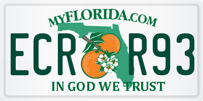 FL license plate ECRR93
