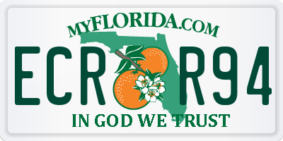 FL license plate ECRR94