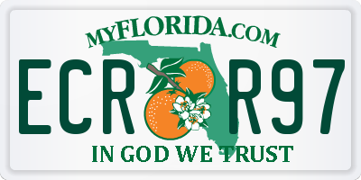 FL license plate ECRR97