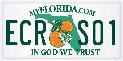 FL license plate ECRS01