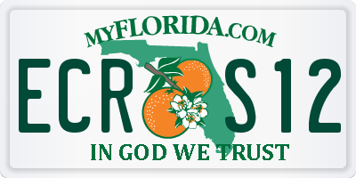 FL license plate ECRS12