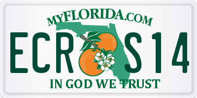 FL license plate ECRS14