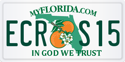 FL license plate ECRS15