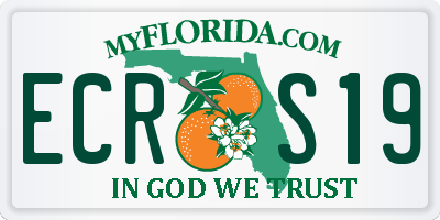 FL license plate ECRS19