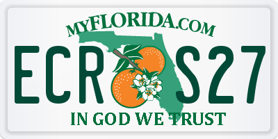 FL license plate ECRS27