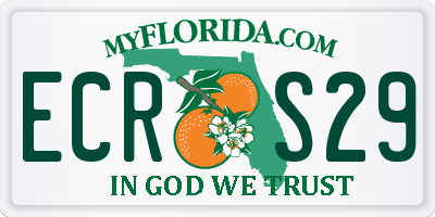 FL license plate ECRS29