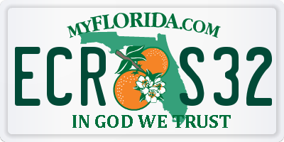 FL license plate ECRS32