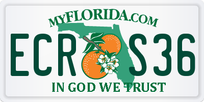 FL license plate ECRS36