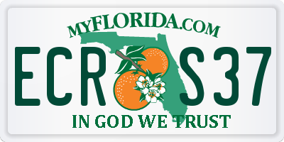 FL license plate ECRS37