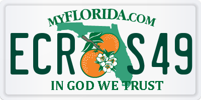 FL license plate ECRS49