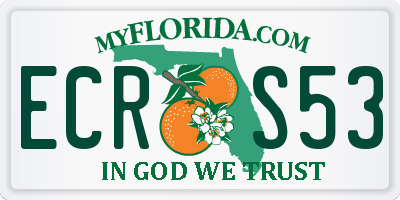 FL license plate ECRS53