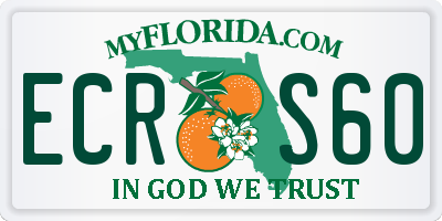 FL license plate ECRS60