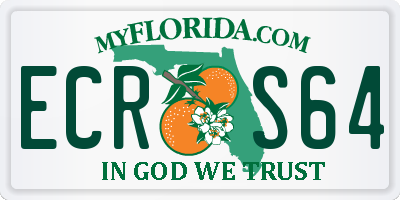 FL license plate ECRS64