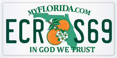 FL license plate ECRS69