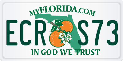 FL license plate ECRS73