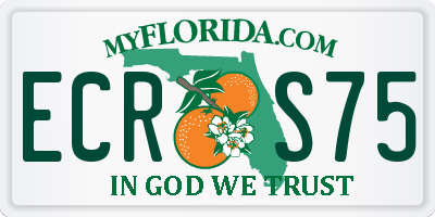 FL license plate ECRS75