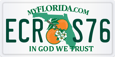 FL license plate ECRS76