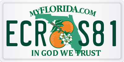 FL license plate ECRS81