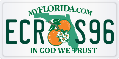 FL license plate ECRS96