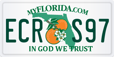 FL license plate ECRS97