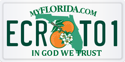 FL license plate ECRT01