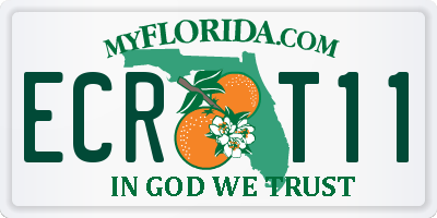 FL license plate ECRT11