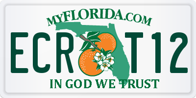 FL license plate ECRT12