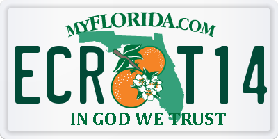 FL license plate ECRT14
