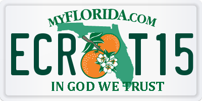 FL license plate ECRT15