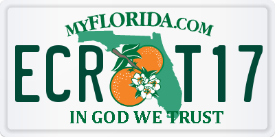 FL license plate ECRT17