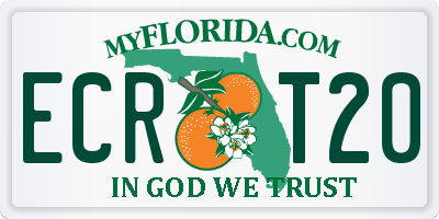 FL license plate ECRT20