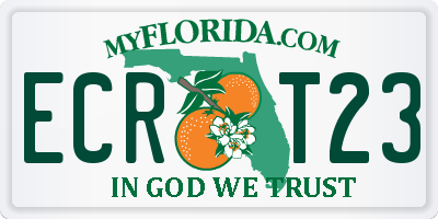 FL license plate ECRT23