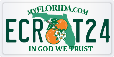 FL license plate ECRT24