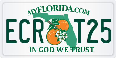 FL license plate ECRT25