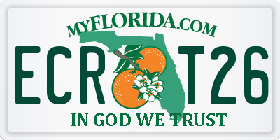 FL license plate ECRT26