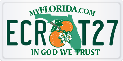 FL license plate ECRT27