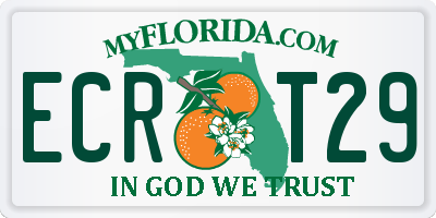 FL license plate ECRT29
