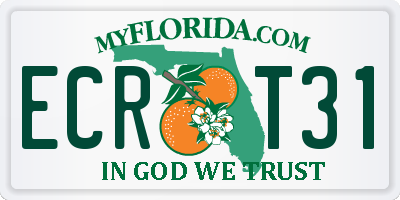 FL license plate ECRT31