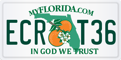 FL license plate ECRT36