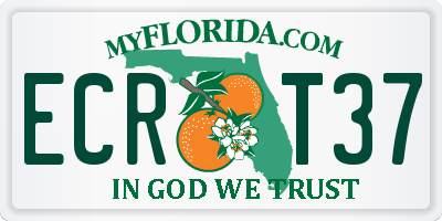 FL license plate ECRT37