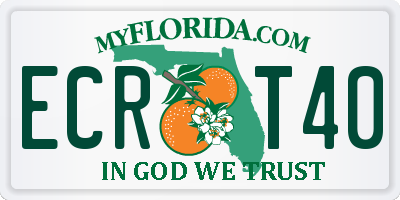 FL license plate ECRT40