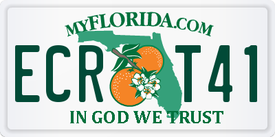 FL license plate ECRT41