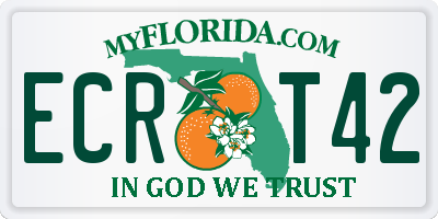 FL license plate ECRT42