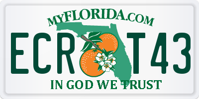 FL license plate ECRT43