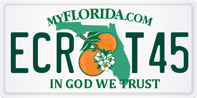 FL license plate ECRT45