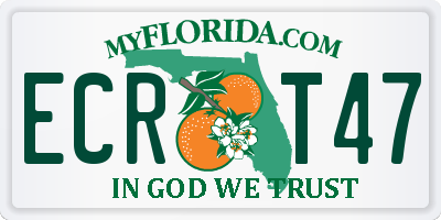 FL license plate ECRT47