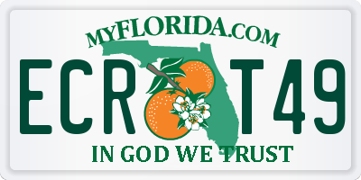 FL license plate ECRT49