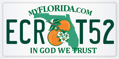 FL license plate ECRT52