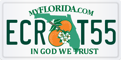 FL license plate ECRT55